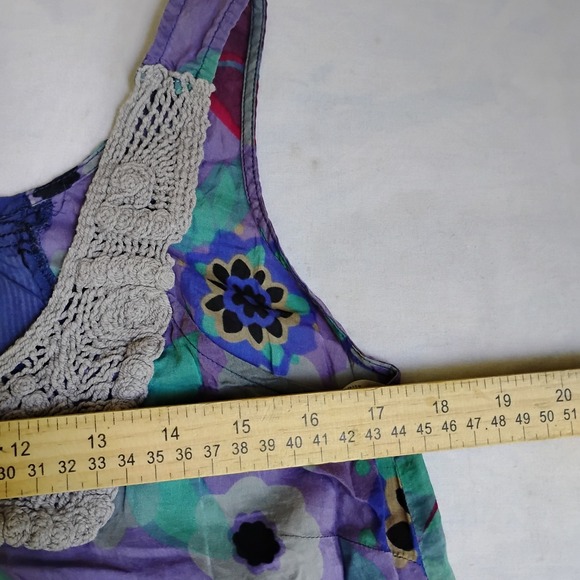 Trinity Top Medium Silk Cotton Patchwork Flowy Fairy Feminine Boho Retro Y2K - Picture 7 of 12